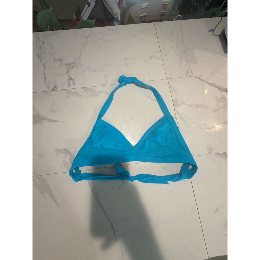 Venus Blue Halter Triangle Bikini Top Size C